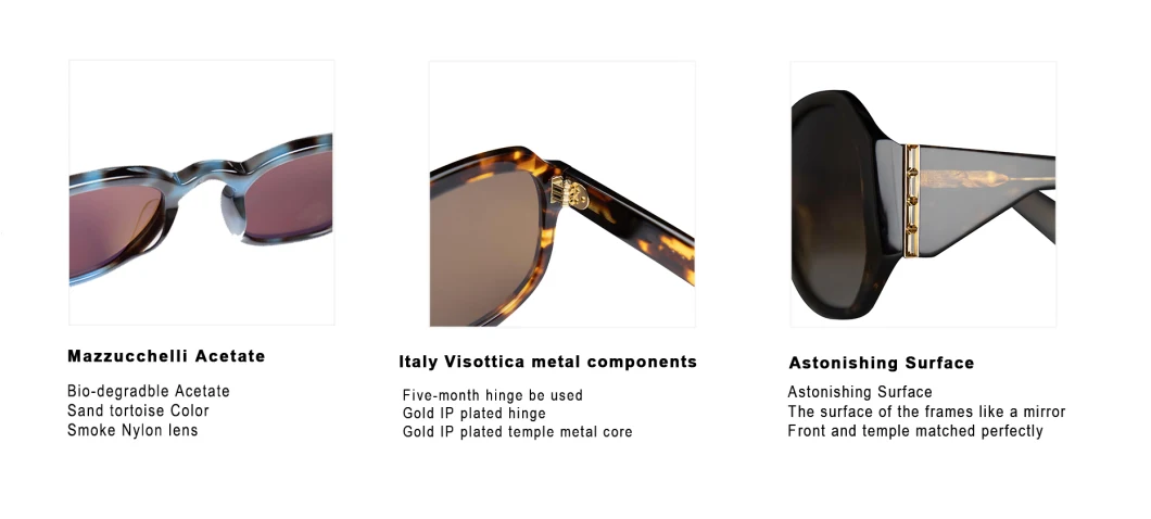 Eco Friendly Fashion Acetate Sunglasses UV400 Shenzhen Supplier
