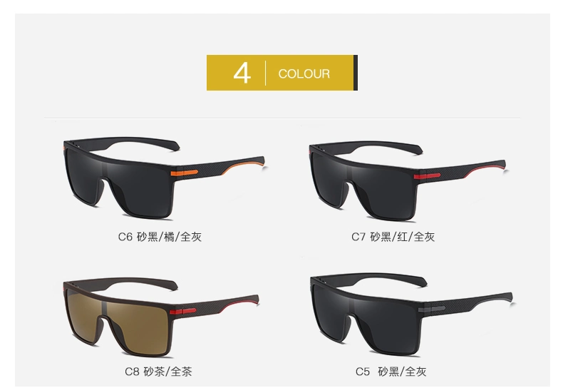 Newest Men&prime; S Large Frame Sun Glasses Trend Driving Polarized Sports Sunglasses