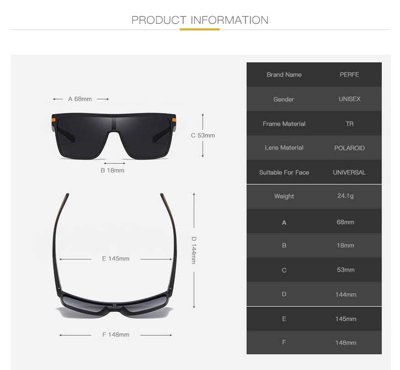 Newest Men&prime; S Large Frame Sun Glasses Trend Driving Polarized Sports Sunglasses